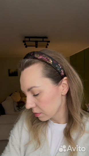 Ободок круглый из жаккарда Valentino птицы