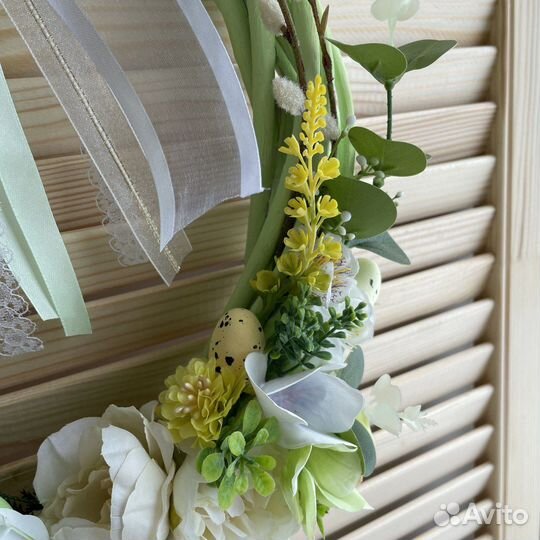 Пасхальный венок на дверь