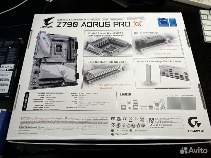 Белый ком-кт 14700K BOX/Z790 Aorus Pro X/D5 7200