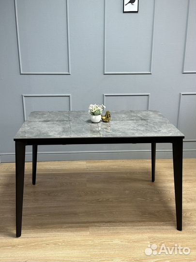 Стол KR 1200 керамика/мрамор серый, глянец