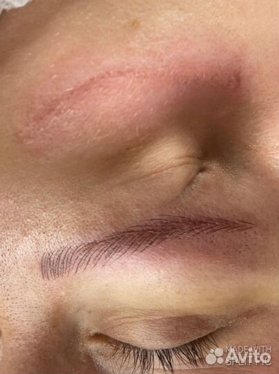 Микроблейдинг бровей,Волосковой эффект