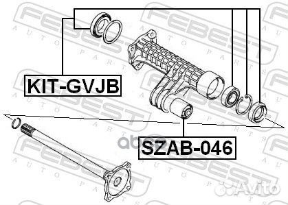 Подшипник ступ.зад. 30x62x16 к-кт KIT-gvjb Febest