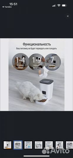 Автоматическая кормушка для кошек с таймером 3 л