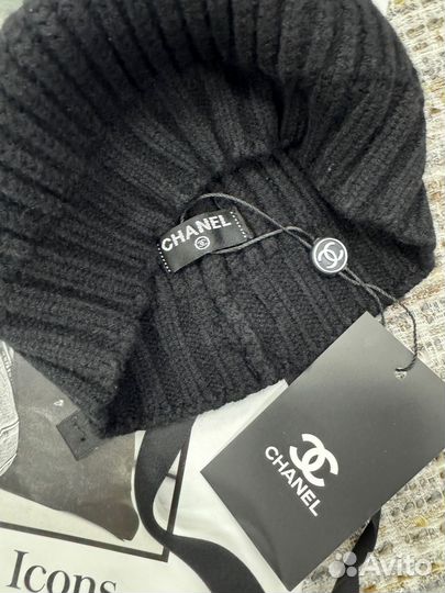 Шерстяная шапка Chanel premium