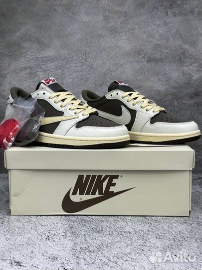 Кроссовки Nike Air Jordan 1 Low Travis Scott Mocha