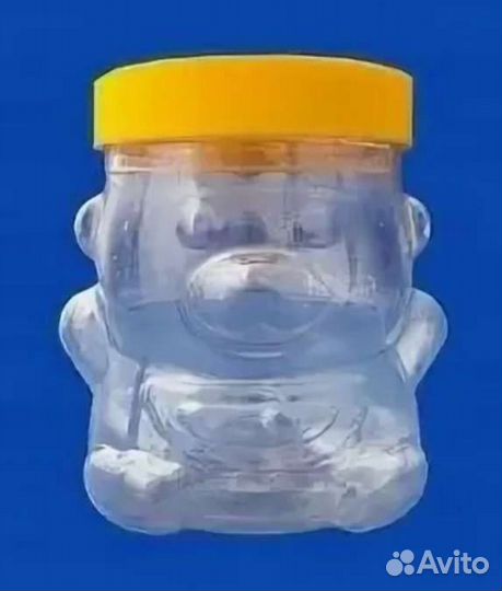 Банка, контейнер Мишка, пластик