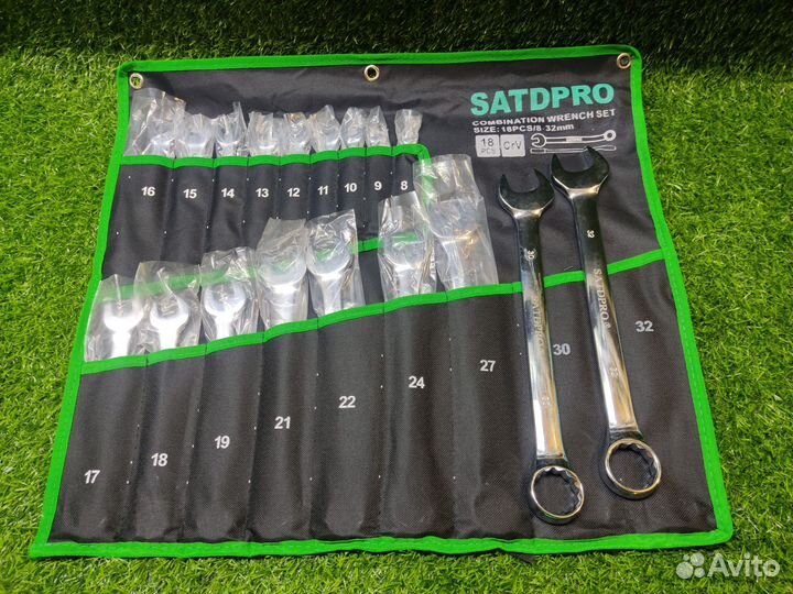 Набор инструментов ключи накидные с трещёткой