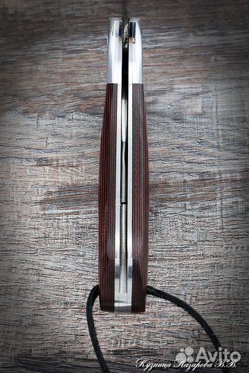 Нож складной Сова сталь Х12мф накладки микарта кра