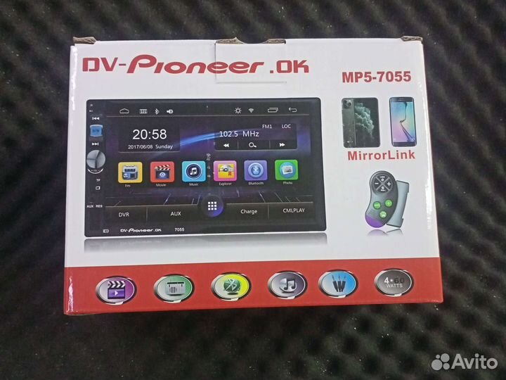 Магнитола pioneer 2din bluetooth