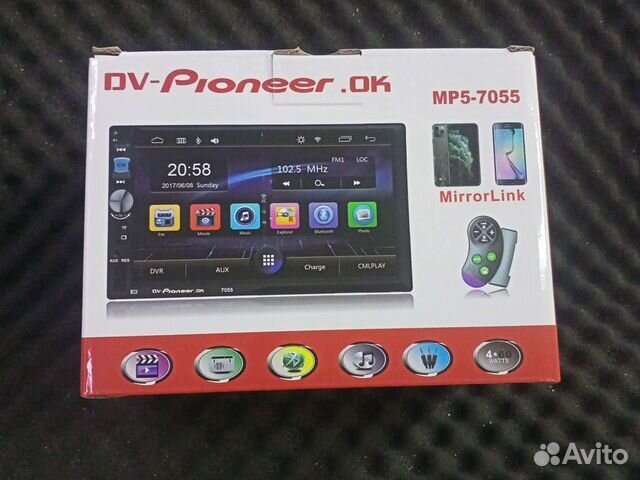 Магнитола pioneer 2din bluetooth