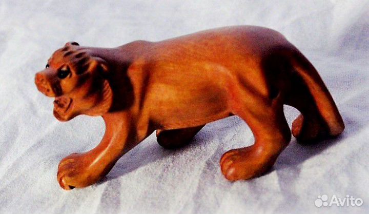 Статуэтка Тигр - Нэцкэ из Дерева Самшит ru144