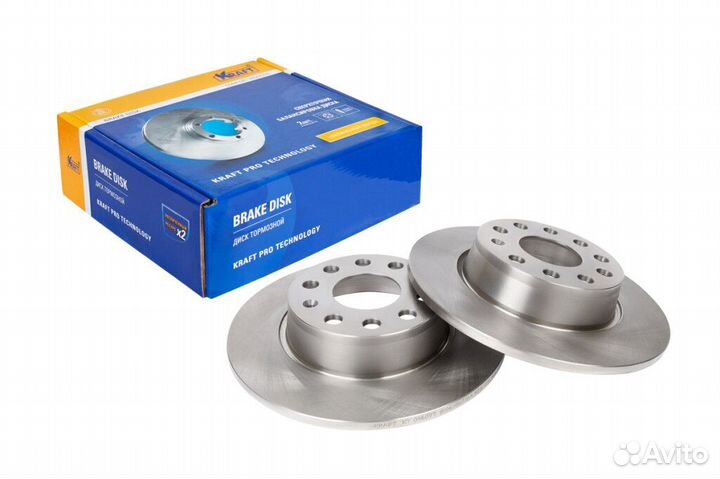 Диск тормозной задний kraft KT 016097