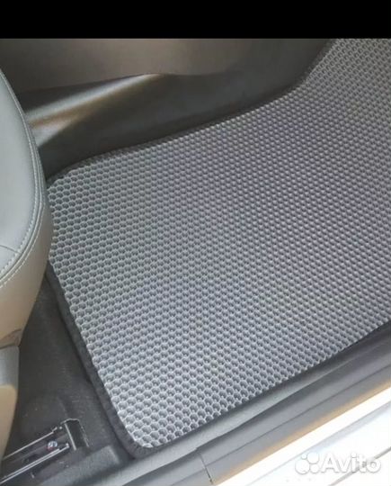 Коврики для ваз priora, серые с чёрным краем