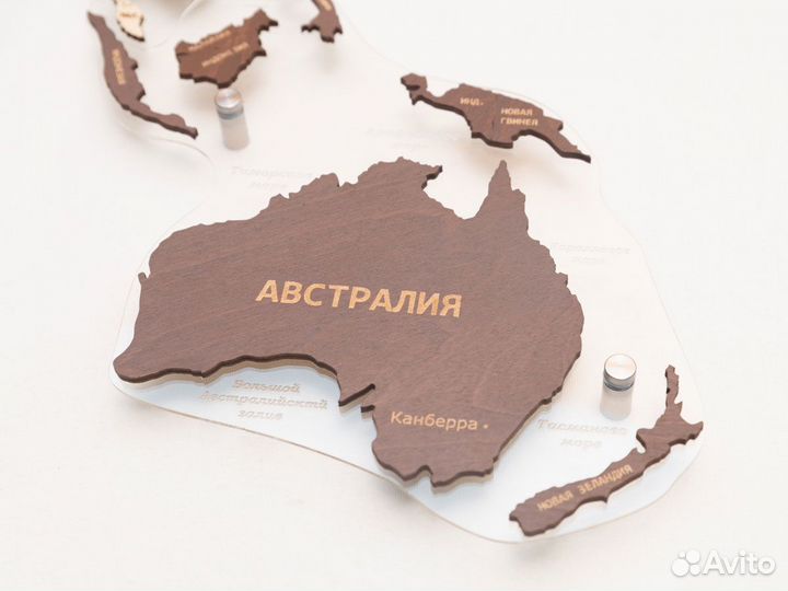 Карта мира из дерева Балашиха