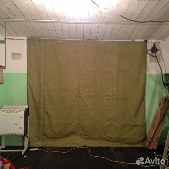 Брезентовая штора в гараж цех