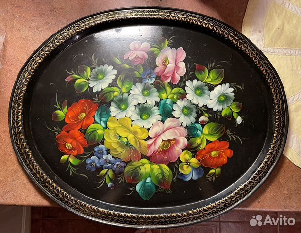 Жостовский овальный поднос СССР
