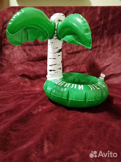 Подстаканник надувной, берёза, пальма