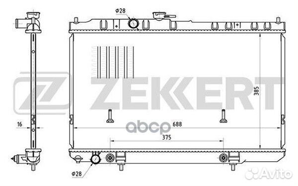 Радиатор охл. дв. Nissan Almera (B10) 06- mk-10