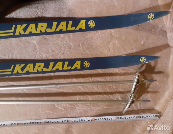 Взрослые и детские лыжи СССР с палками