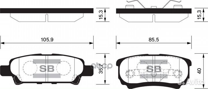 Колодки тормозные задние SP2111 Sangsin brake