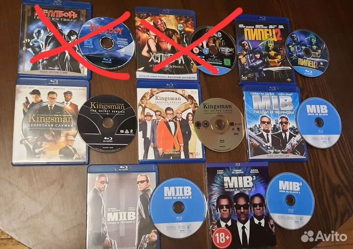 Blu-ray диски (фильмы Marvel и DC)