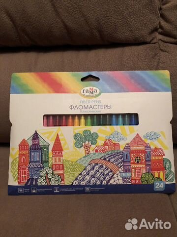 Фломастеры 24 цвета, фирма Гамма