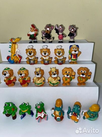 Киндер единички 90-е Бегемоты Пингвины Гномы др