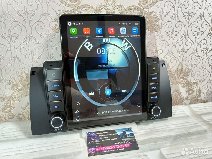 Магнитола BMW X5 Tesla андроид новая