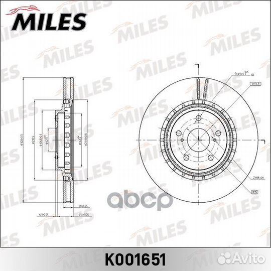 Диск тормозной toyota RAV4 12- передний вент. D