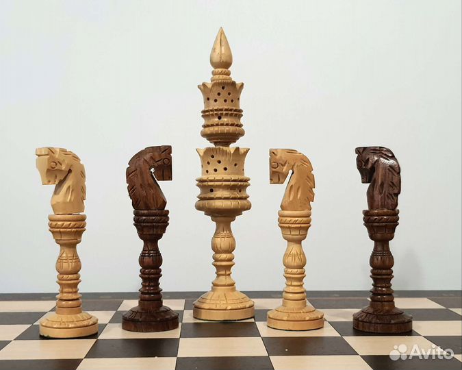 Шахматы Индия лотос 21см утяжелённые