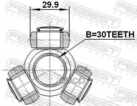 Трипоид renault megane II 02-08 шт 2416-MEG Febest