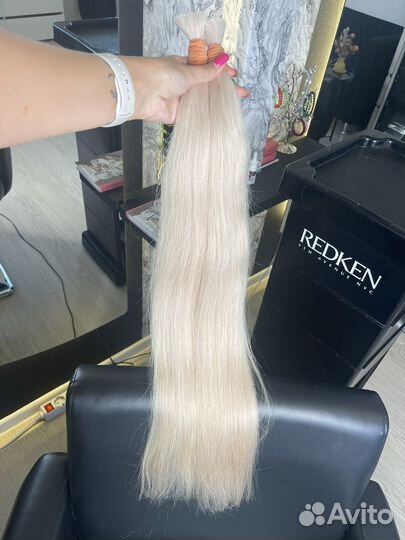 Волосы для наращивания 70 см блонд