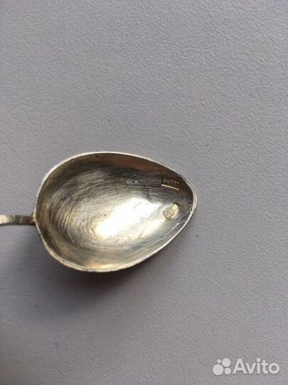 Ложка стрела, серебряная ложка 84 проба