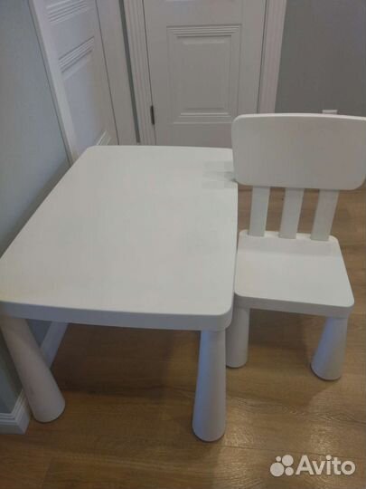 Стол и стул маммут икеа