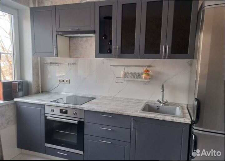 Кухня серая модульная новая