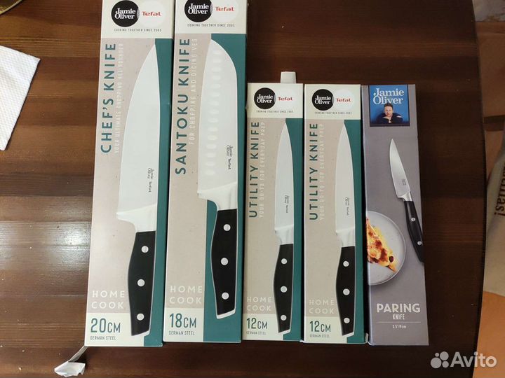 Новый набор ножей 5шт. Jamie Oliver (Tefal)