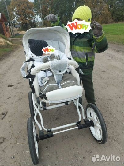 Коляска 2 в 1 эко кожа