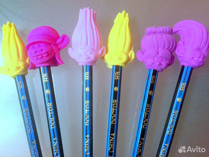 Ластик-тролль+простой карандаш doctor HB