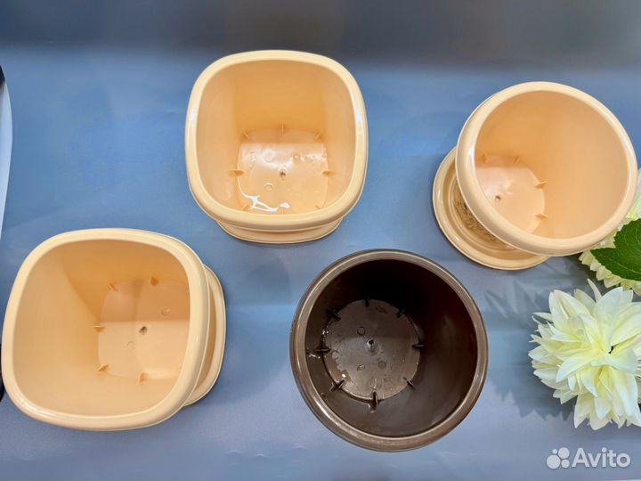 Кашпо горшок для цветов 3 л пластмассовые