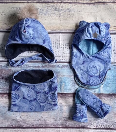 Шапки, варежки, комплекты, шлемы 1.5-4 года