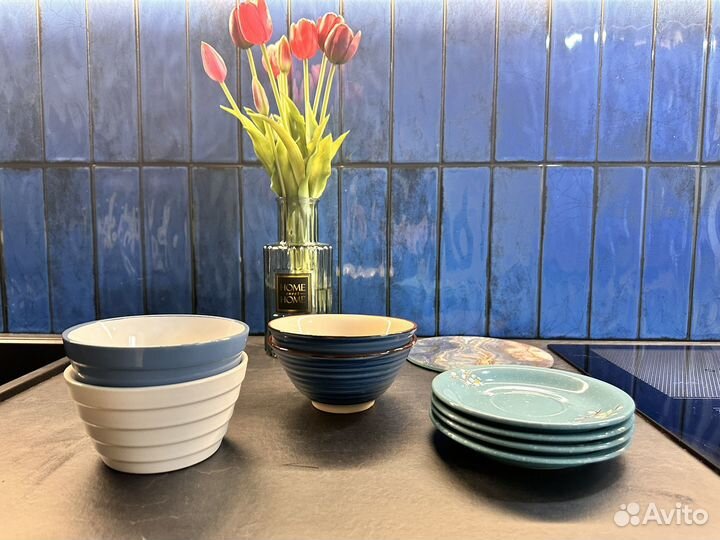 Посуда: салатники и блюдца