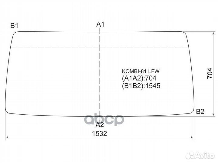 Стекло лобовое Volkswagen Transporter 79-92