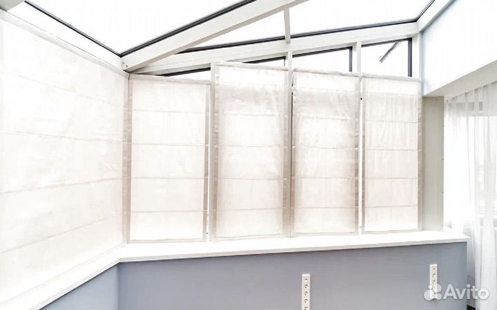 Рулонные шторы на электрокарнизе