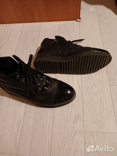 Ботинки женские, демисезонные, кожа натуральная