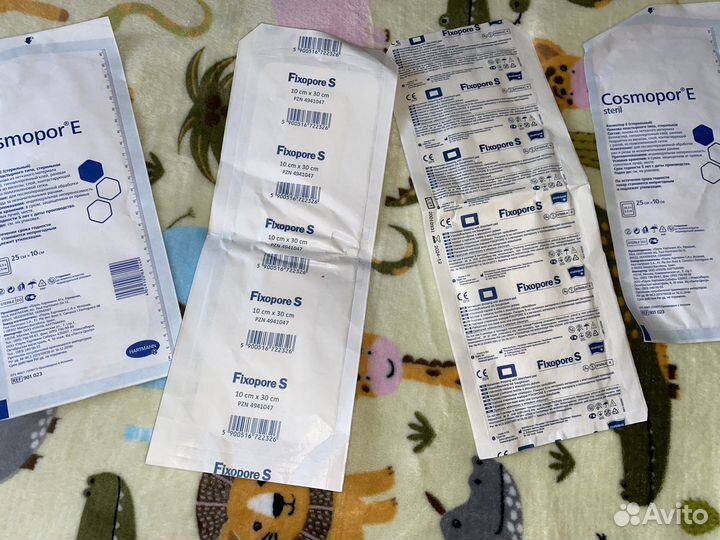 Повязки пластырного типа (стерильные)