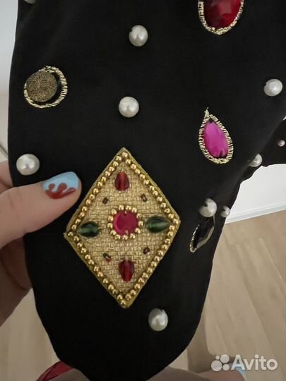 Винтажный жакет женский 44-46 с кристаллами