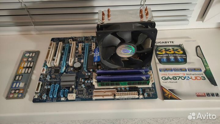 Материнская плата + Процессор + Куллер + озу