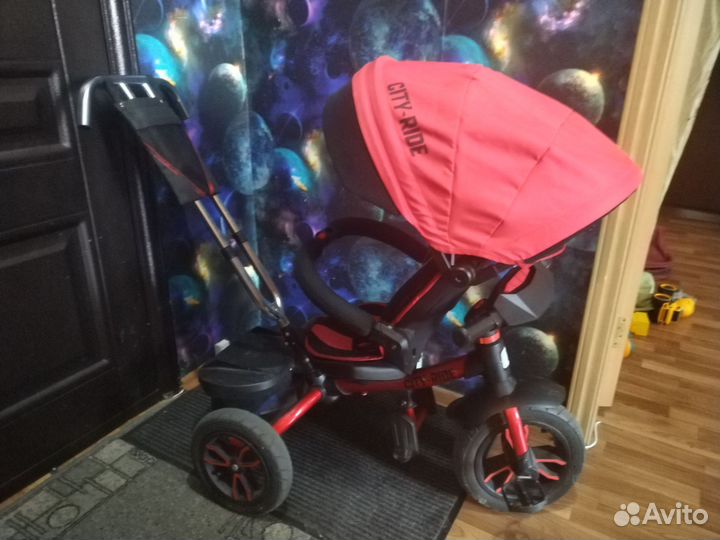 Велосипед коляска детский с ручкой