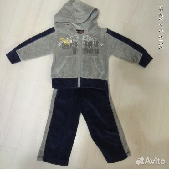 Велюровый костюм, 1 год (80 см)