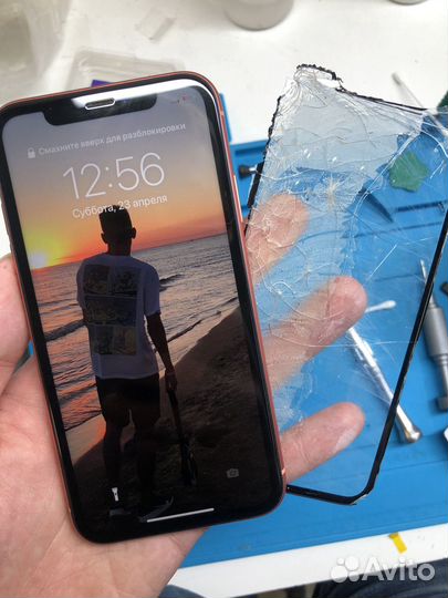 Замена стекла телефона iPhone Samsung honor xiaomi